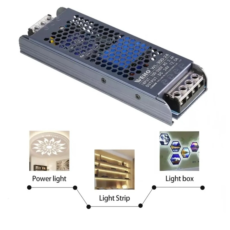 Ultra Thin And Slim Power Supply 12V/24V 60W 100W 150W Led Driver Switching Power Supply For Led Strip Light Tin Box