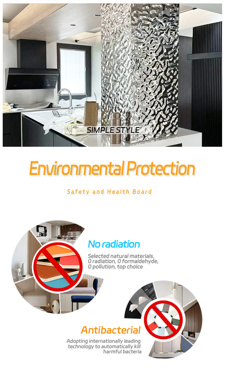 Water Ripple Panel Flash Sale 1220*2440*5/8mm Flame Retardant Bamboo Charcoal Wood Eco-Friendly Bamboo Charcoal Fiber Water Ripple Wall Panel With PUR