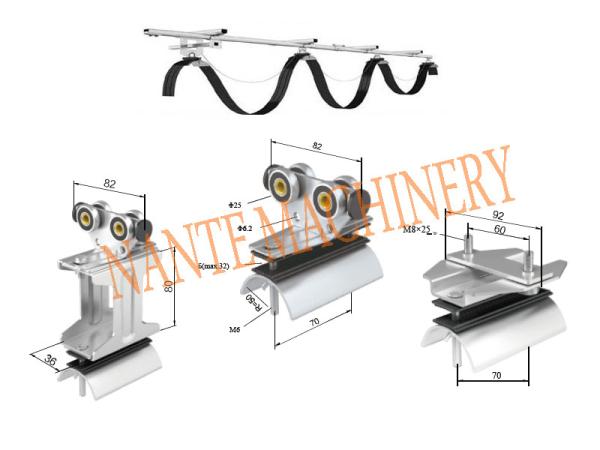 120 m / min Travel speed C Track Festoon System for Crane / Galvanized Steel
