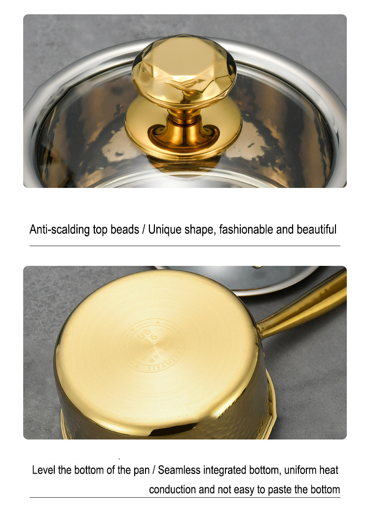 Multifunction Kitchen Sauce Pans Stainless Steel With Steamer