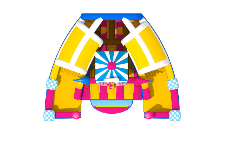Digital Printing Clown Inflatable Fun City Amusement Park Kids Bounce House