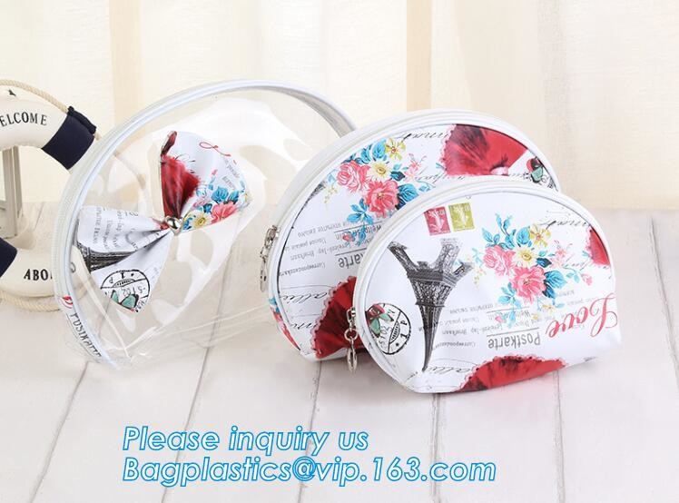 Travel Environmental PVC SHOPPING BAGS / Storage Clear Stadium Bag Cosmetic Bag With Zipper PVC BEACH BAG