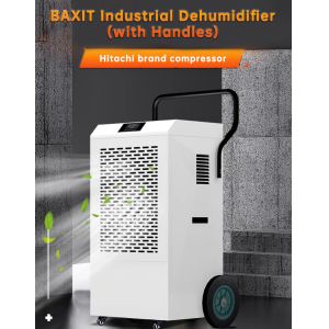 Commercial dehumidifier with wheels - Industrial-grade dehumidification function suitable for large spaces