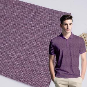  Durable 190gsm Double Pique Fabric , Smooth Solid Cotton Knit Fabric Manufactures