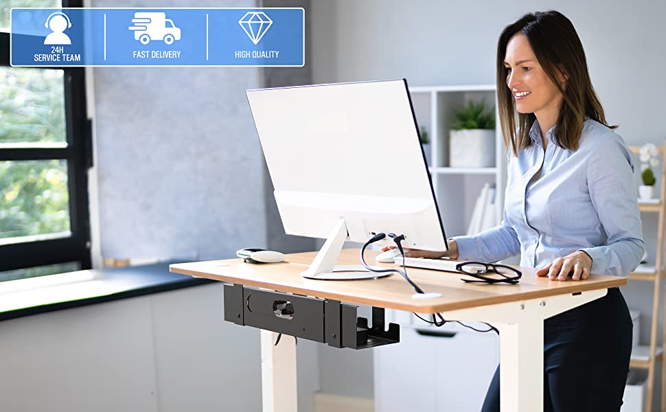 Easy Installation Cable Tray for Interior Design and Cable Management Under Desk