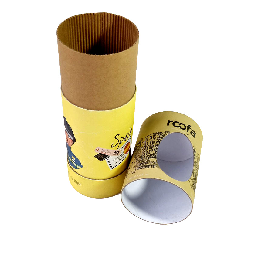 Crayon Gift Cardboard Round Box With Lids Window
