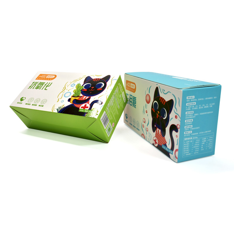Custom Designed Small Pet Medicine Paper Shipping Box For Pet Dogs Cats Health Medicine