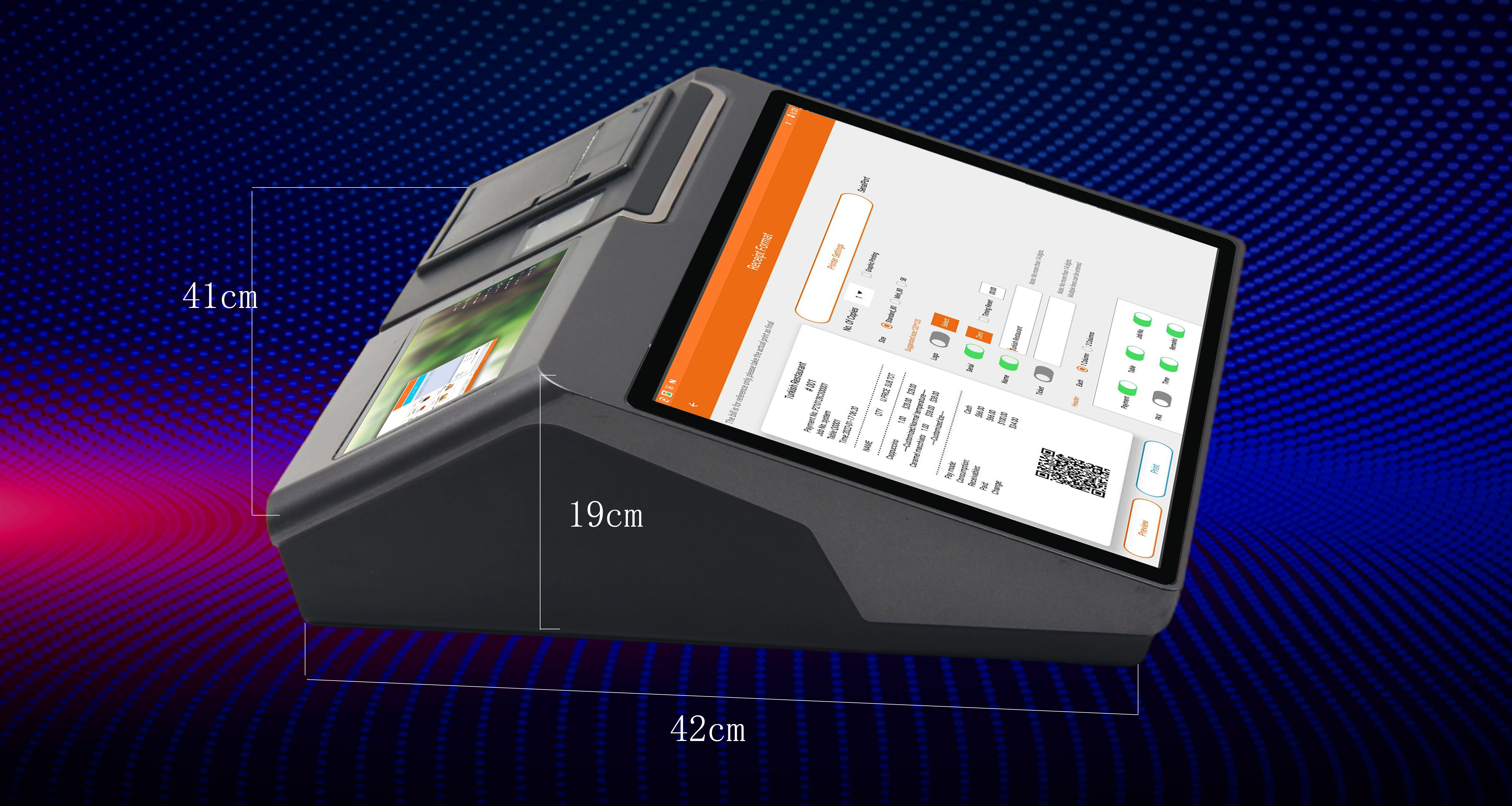 SDK Function All-In-One Touch Screen Credit Card Pos Terminal for Restaurant Supermarket