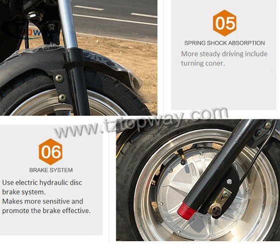 CE 18*9.5 tyre citycoco/seev/woqu electric halley scooter 60v 1000w