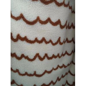 China Jacquard 100% Polyester Sherpa Fabric Faux 150cm Adjustable 340GSM on sale