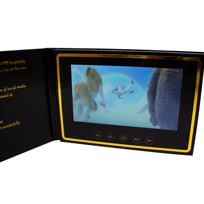 Customized 4.3Inch 5inch 7inch Lcd video brochure Video Book Greeting Card Folder Digital Business Card Wedding Card