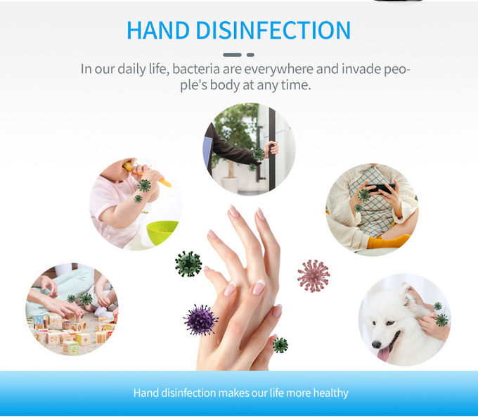 Plastic 1300ml Infrared Thermometer Automatic Dispenser 5V1A
