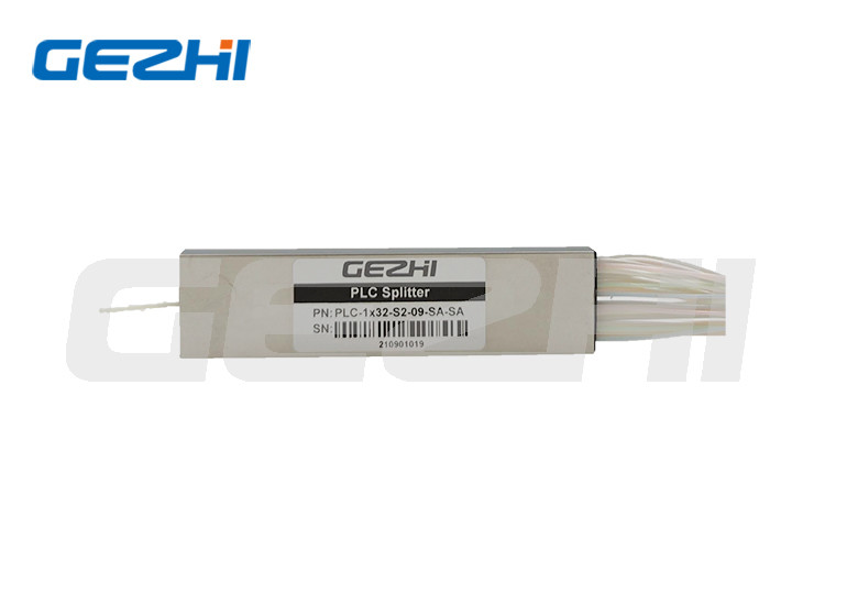 SC APC 1x32 Optical Splitter Steel Tube Type Fiber Optic Passive Components For FTTH