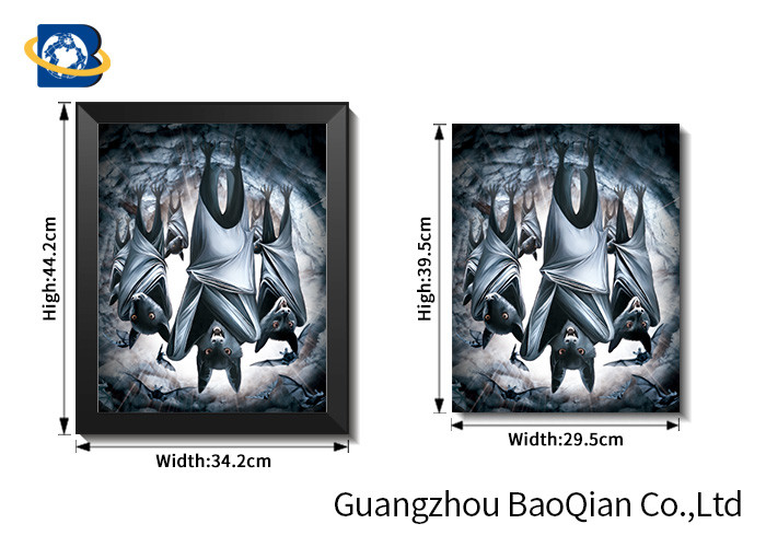 Lenticular 3d Stereograph Printing With Scary Skull , 3d Home Decor Wallpaper