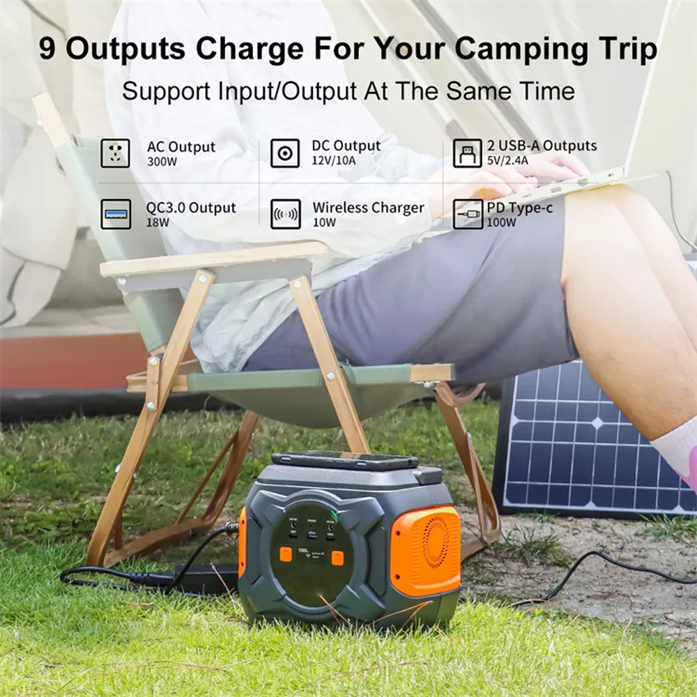 Multiple USB Outputs 320W Camping Portable Power Bank 292Wh Capacity