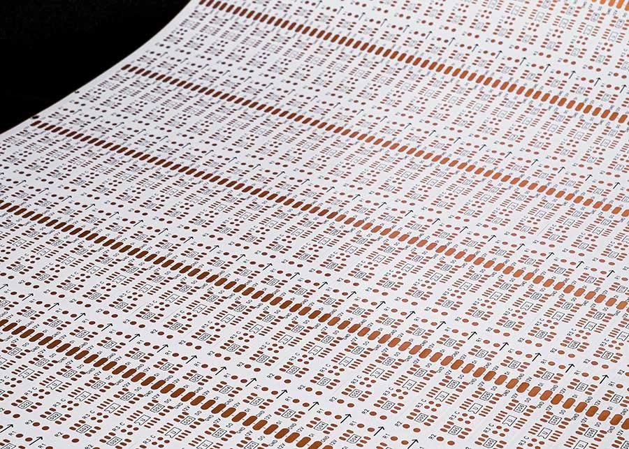 Double Sided 5050 LED Strip Flexible Circuit Board With 30 LED Light White Film FPCB