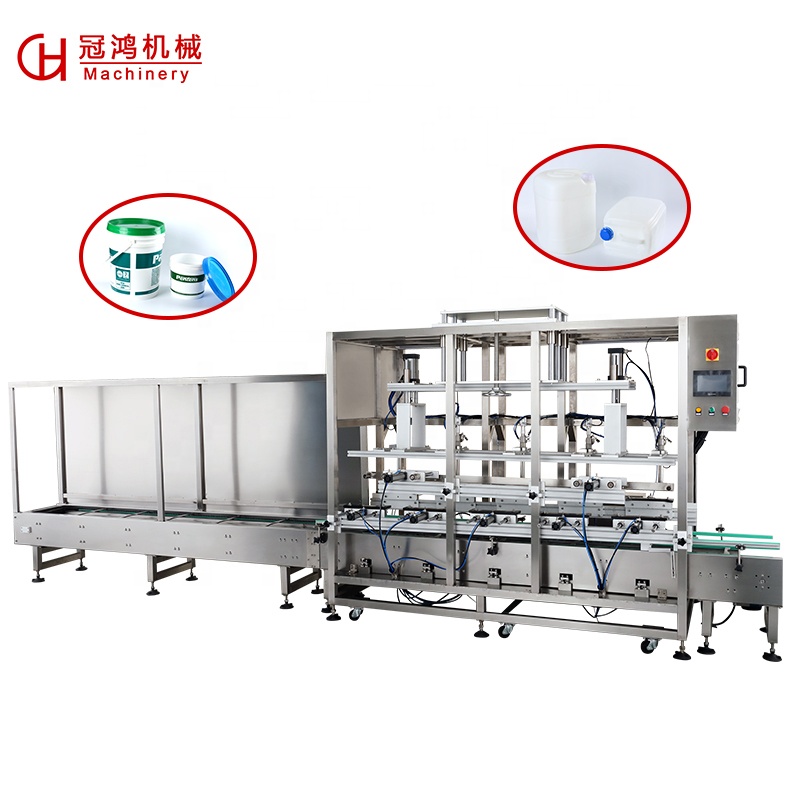 Paper Packaging Material 5 Nozzle Automatic Liquid Filling Machine for Chemical Products