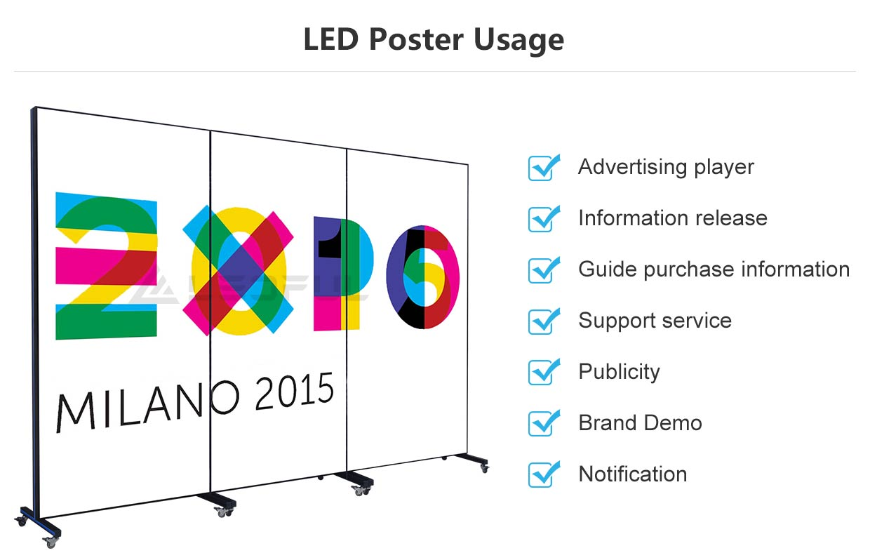 3d Programmable Transparent Smart Led Poster Display P3 P4 For Advertising