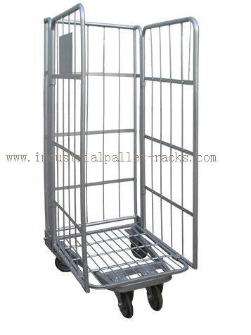500kg Capacity Warehouse Equipments Euro Style Roll Container Powder Coating