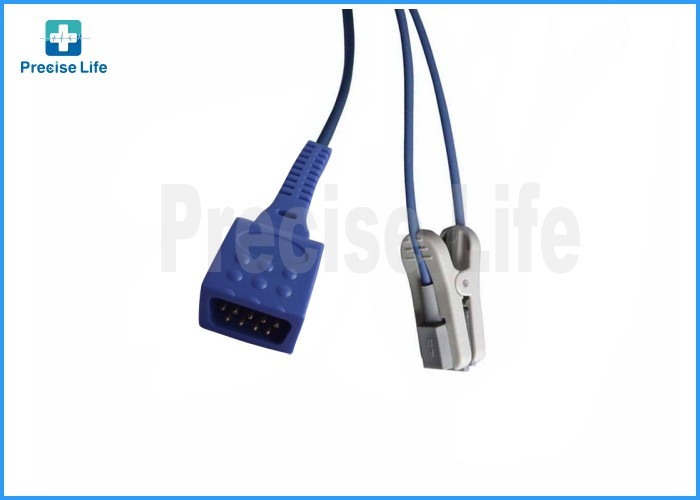 Reusable Datex OXY-E-DB SpO2 ear sensor probe with DB 9 pin connector