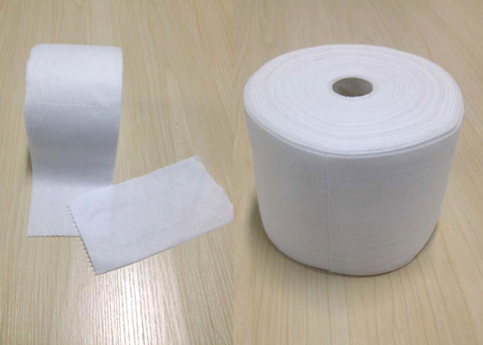Strong Spunlace Cotton Sheeting Fabric , Soft Cotton Material Mesh Liquid Repellency