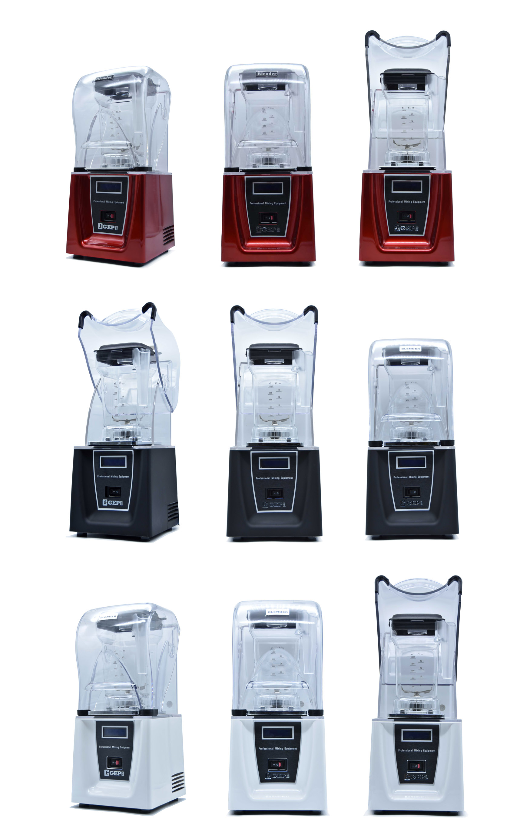 Total Crushing Function 1800W Smoothie Blender With Soundproof Cover for Strong Power