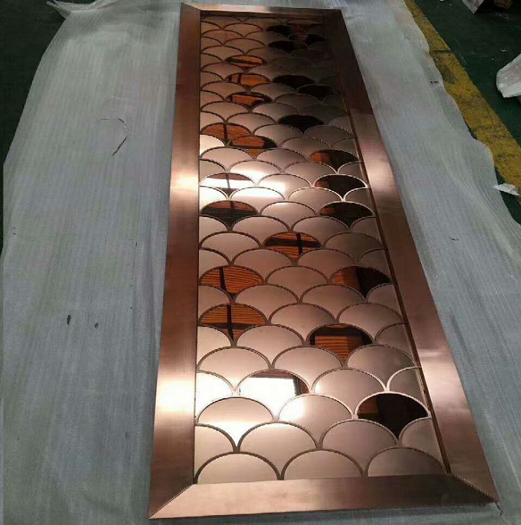 Customized size decorative metal brass screen room dividers