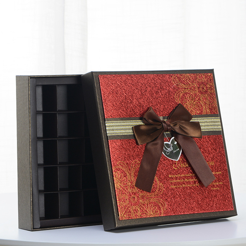Stamping Custom Luxury Colorful Kraft Paper Chocolate Box Packaging with Your Own Logo