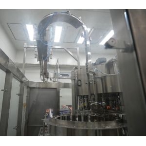 High-speed PLC-controlled Cap Washer For Bottling Line For 60,000 BPH Bottled