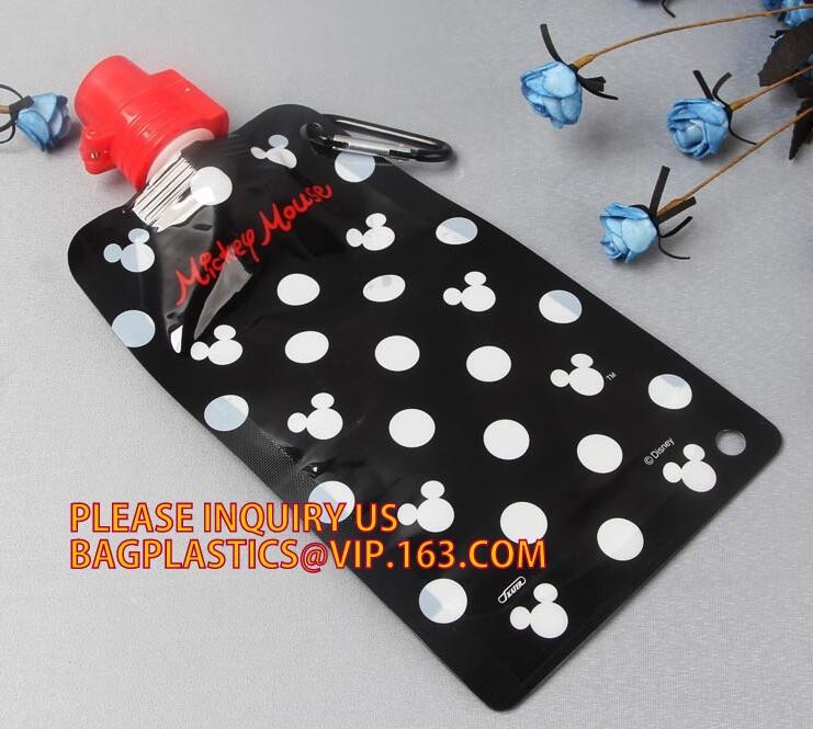stand up reclosable drinking pouches cold drink Zip lockk bag with straw,Beveragereusable Kids Snack Zip Lock Juice Drink