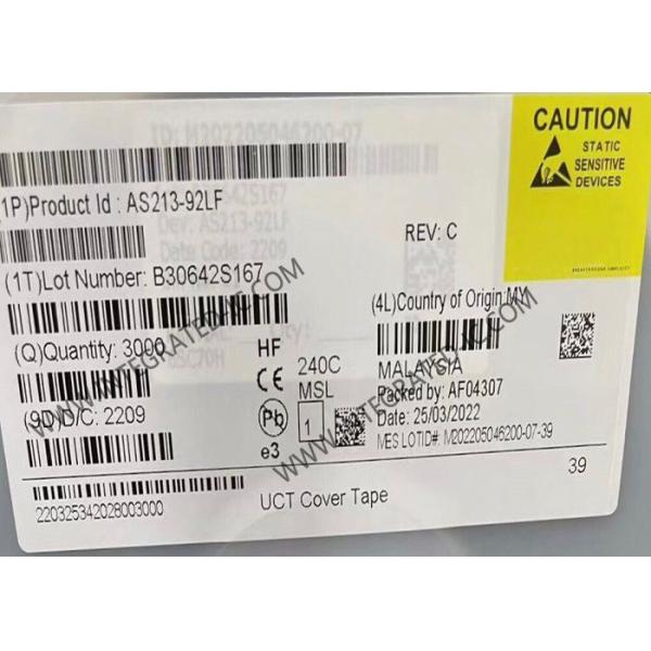 AS213-92LF Wireless Communication Module 0.1GHz To 3GHz pHEMT GaAs SPDT Switch