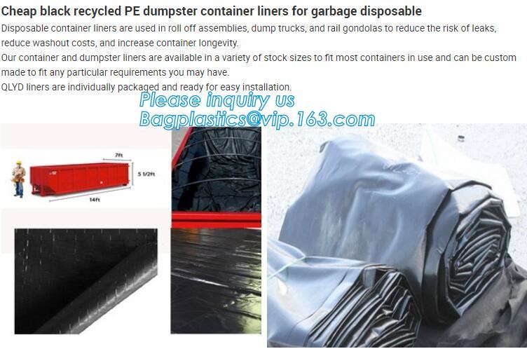 Open Top Drawstring 10 Mil Dumpster Container Liners,Drawstring Open Top 6 Mil Dumpster Container Liners, BAGEASE PAC