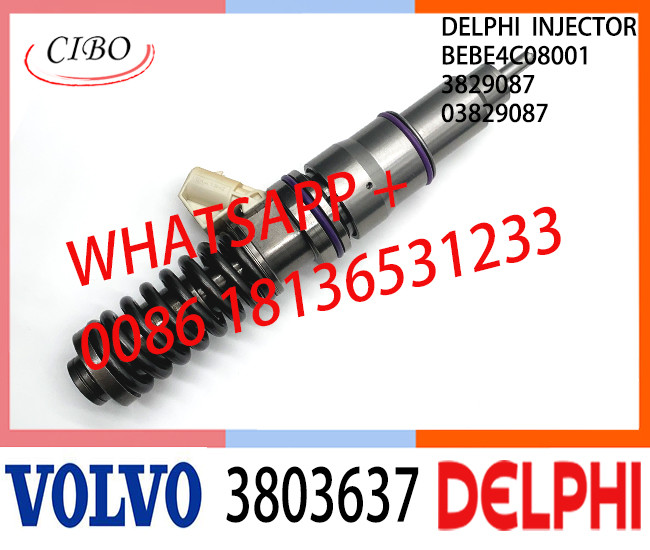 Common Rail Fuel Diesel Injector BEBE4C08001 3803637 3829087 03829087 E1 for VOL truck 16 LITRE INDUSTRIAL