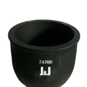 Low Slag Adherence Round Crucible , Conventional Circular Refractory Graphite