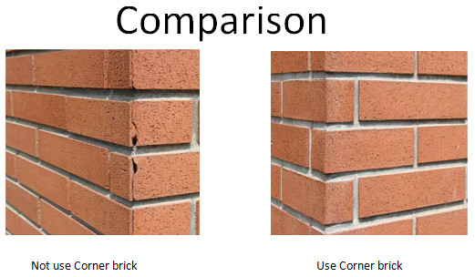 Turned Color Quoin Corner Blocks For Bricklaying For Railway Station