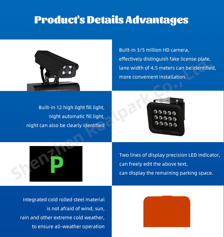 Parking Lot Management System with 4 Lines LED Display LPR Machine