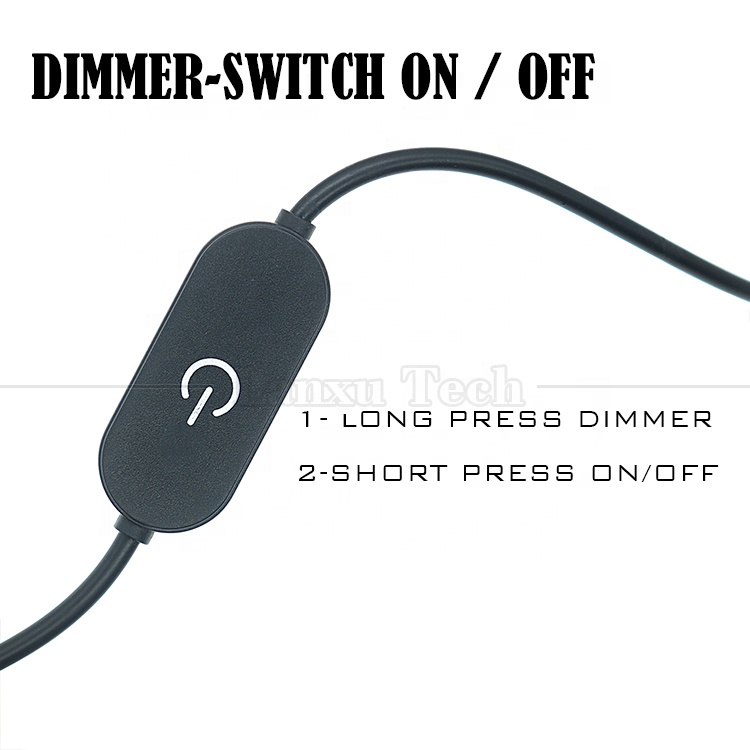 5v Stepless Up Down Touch Controller Dimmer 1m Male to Female USB on off Switch Cable for Led Strip Bar Lamp