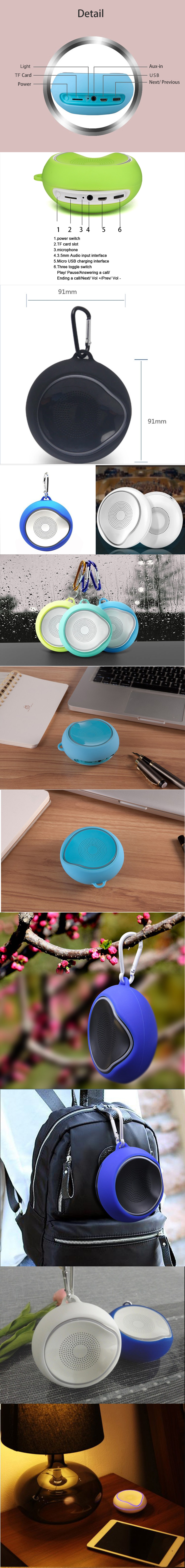 outdoor mini waterproof blue-tooth speaker support CF card and AUX