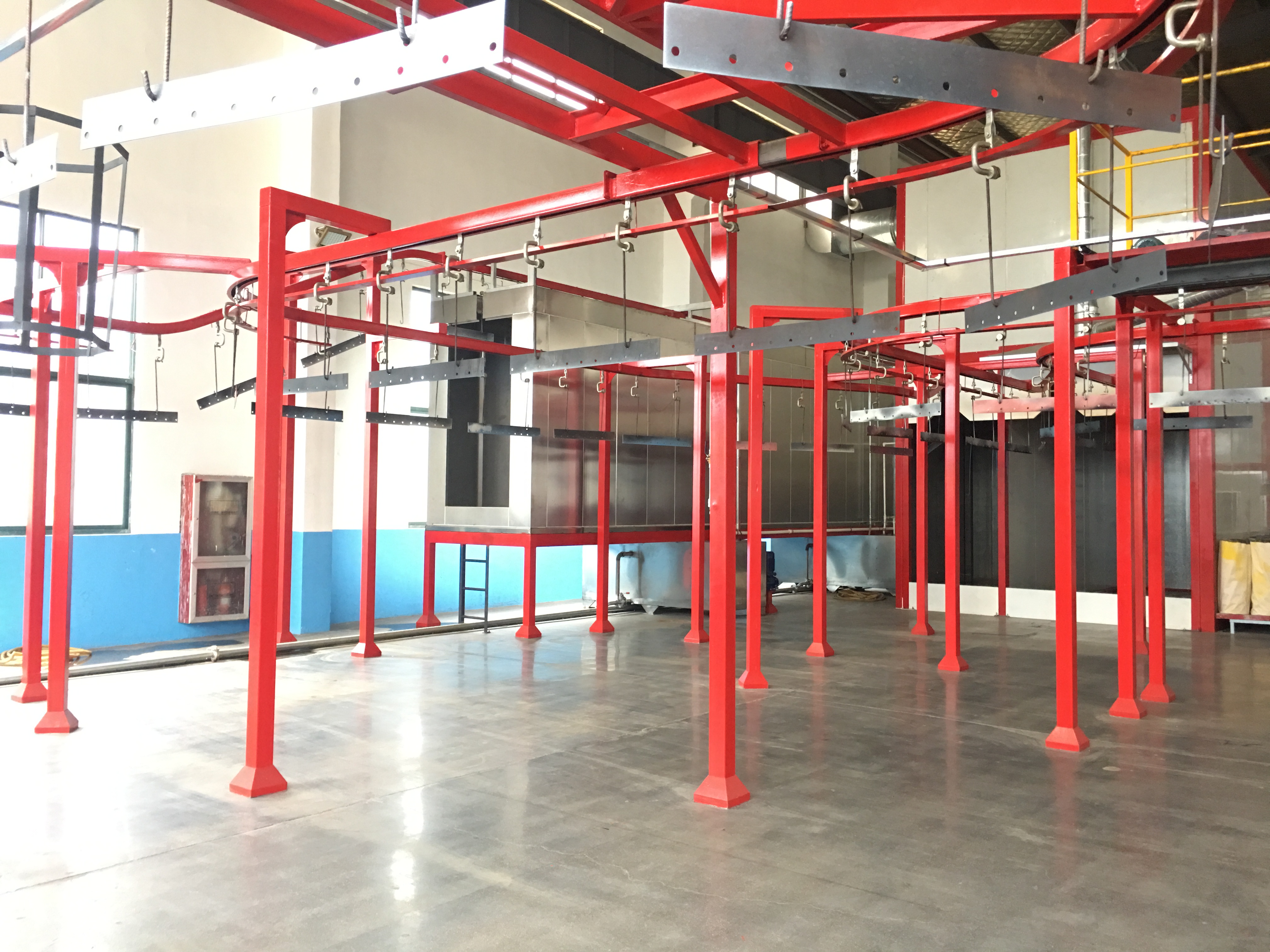 PLC Automatic Powder Coating Line Production Equipment 50W