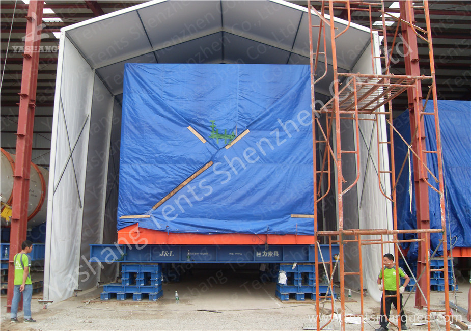 Large Workshop Custom Made Industrial Storage Tents White Pvc Fabric Cover