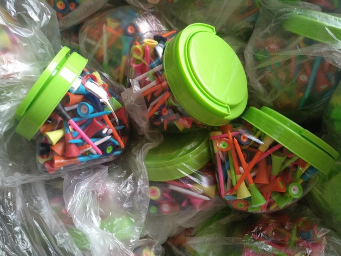 rubber golf tee , golf tees , golf tee (rubber head + plastic shaft)
