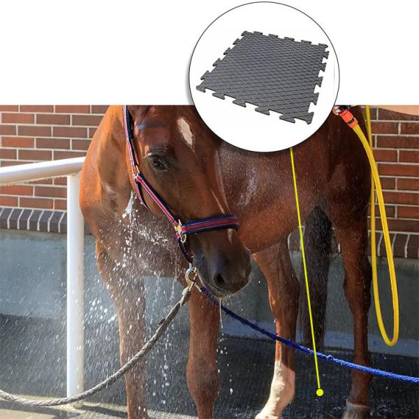 0.39 Inches Non Slip Rubber Tile For Horse Shower Anti Slip Rubber Mats For