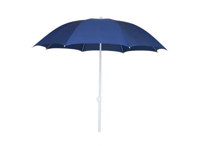 Round Shaped Outdoor Beach Umbrella With Silver Coated Frame Coating