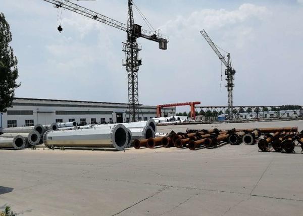 Heavy Weight Monopole Transmission Tower With Hydraulic Press Stamping, Hot-dip