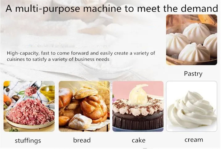 Spiral Bread Dough Mixer 50L 100L Dough Kneading Machine 25 Kg