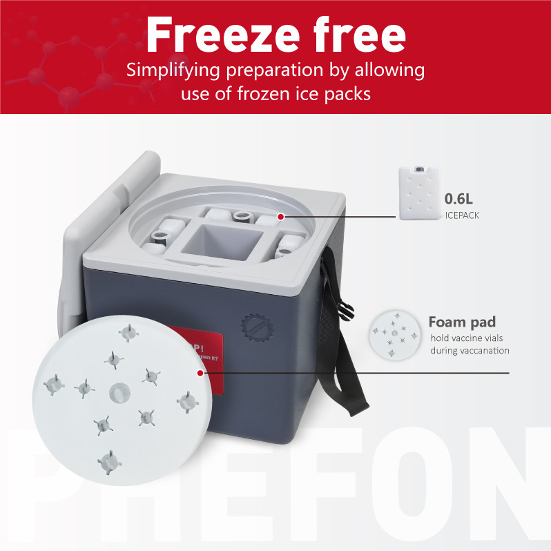 Freeze Free Phefon Vaccine Carrier Cold Boxes With Waterpacks