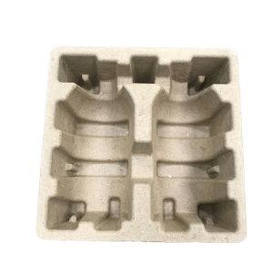 Compostable Moulded Pulp Tray Waterresistant Oilresistant Staticproof With Dry