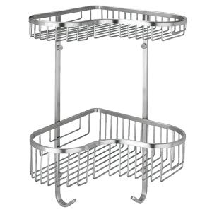  OEM ODM Bathroom Storage Baskets Wall Mounting 2 Tier Shower Basket Manufactures