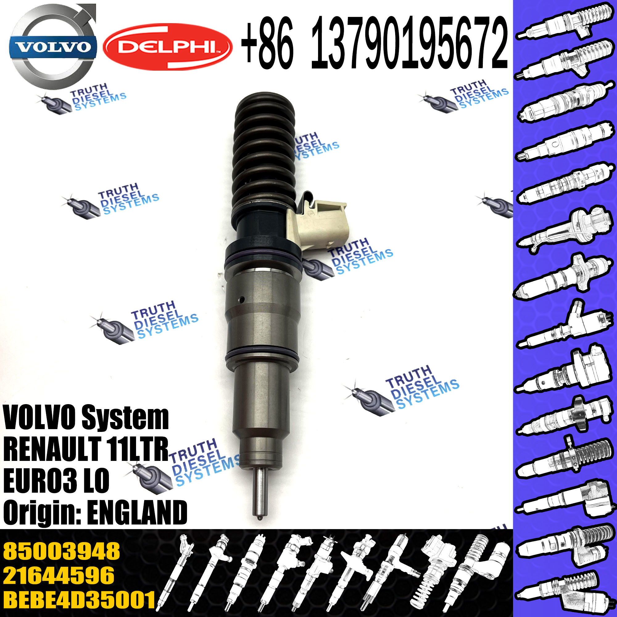 Injector 21582094 for VOL BEBE4D35001 21582094 85003948 21644596 D11A MD11 219777909 63229468