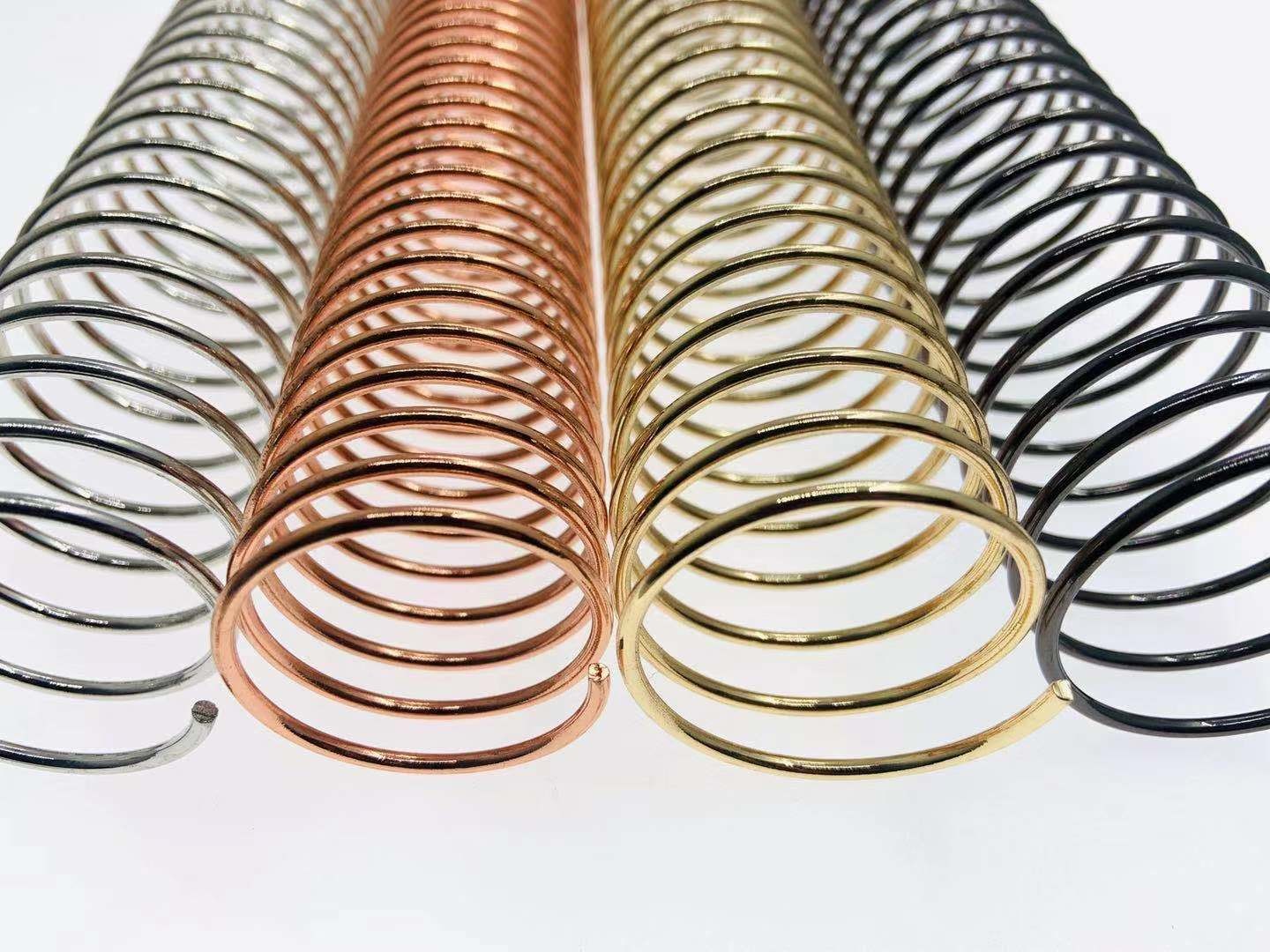 Electroplated 1" 46 Tooth Metal Spiral Coil Binding Supplies For Books